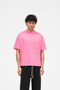 Front image of the Micro owners club tshirt in pink, by brand Represent