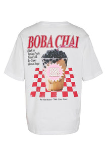 Back image of the Sparkel ss checkboard tshirt in white, by brand Noisy may