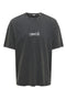 Front image of the Fred creative washed tee in black, by brand Only and sons