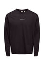 Image of FRED LIFE LS VARSITY TEE in black, by brand ONLY AND SONS
