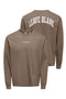 Front and back image of the Fred life ls varsity tee in brown, by brand Only and sons