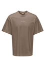 Image of FRED LIFE OVERSIZE TEE in brown, by brand ONLY AND SONS