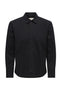 Front image of Reid ls regular shirt in black, by brand Only and sons