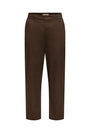 Image of TOBY TAP LOOSE TWILL CORBY PANTS in brown, by brand ONLY AND SONS
