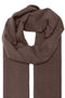 Front image of the Astrid soft woven fringe scarf in brown, by brand Only