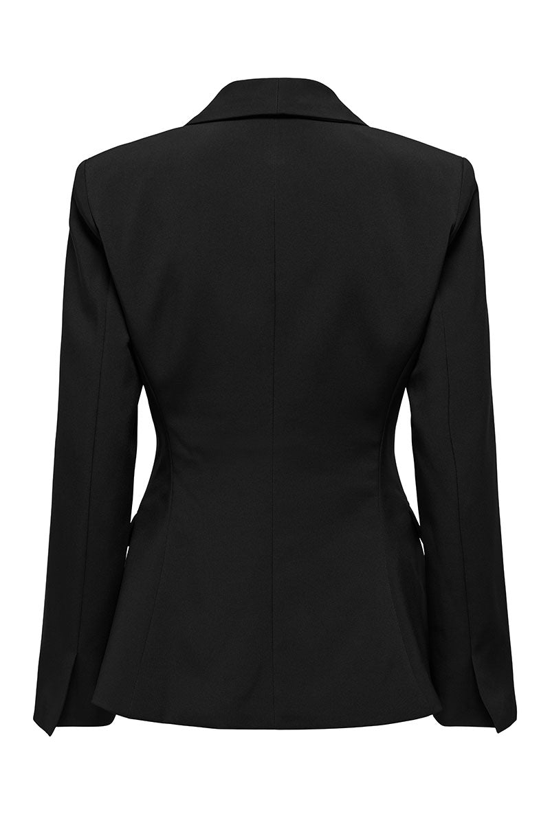Back image of Astrid ls sculpture blazer in black, by brand Only