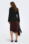 Back image of a model wearing the Astrid ls sculpture blazer in black, by brand Only