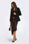 Front image of a model wearing the Astrid ls sculpture blazer in black, by brand Only