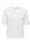 Front image of Bamboo ss oneck top in white, by brand Only