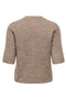 Back image of the Bouble ss vneck button cardigan in brown, by brand Only
