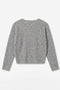 Front image of the Cally knitted knot jumper in grey, by brand Top shop