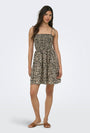 Image of EMMA SMOCK DRESS in leopard, by brand ONLY