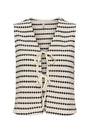 Image of EVA SL SHORT STRIPE VEST in off white, by brand ONLY
