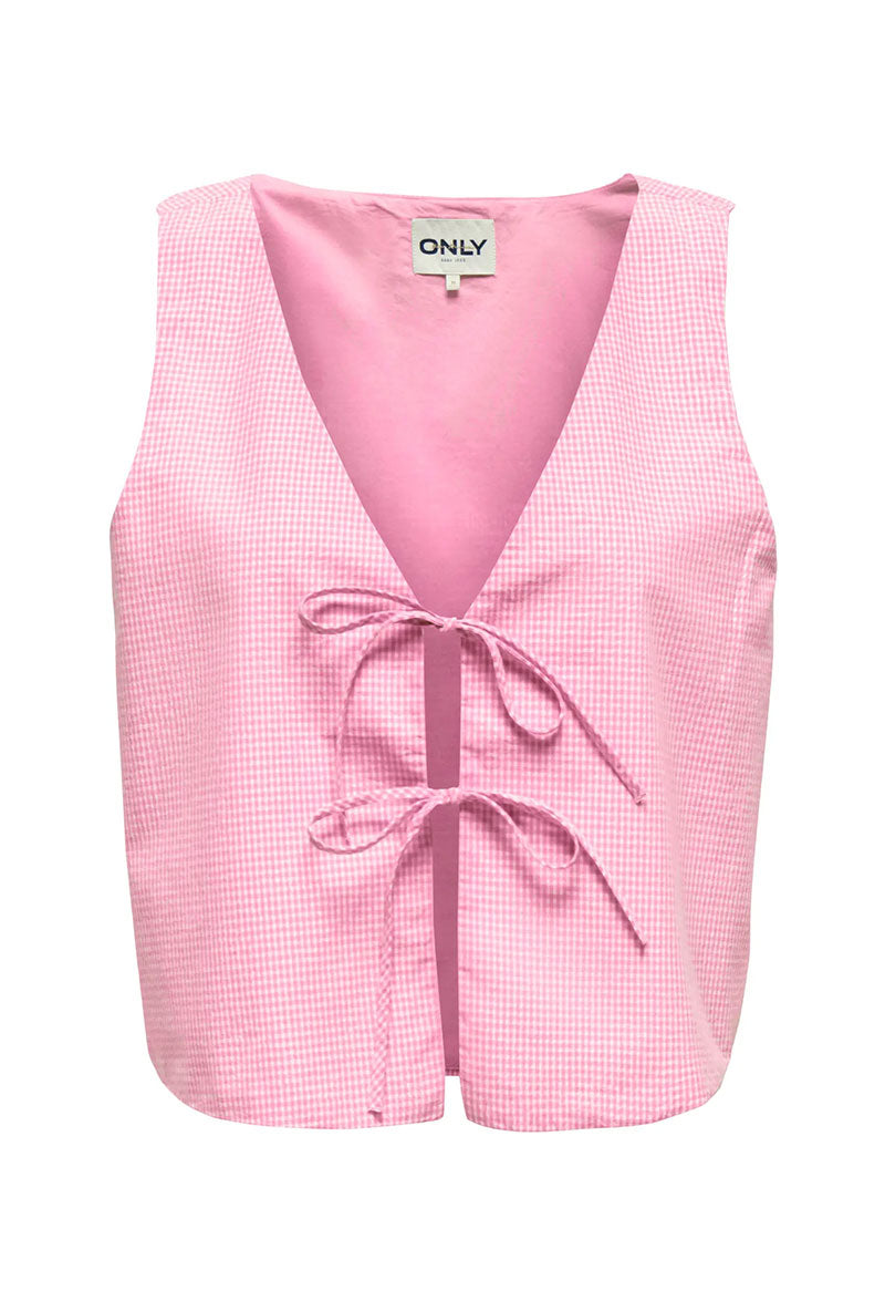 Front image of Filucca life sl vest in pink, by brand Only