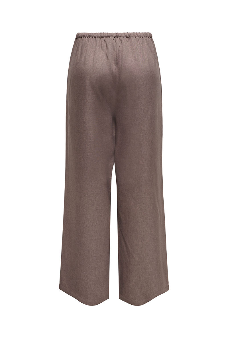 Back image of Harriet life loose pants in brown, by brand Only