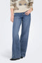 Front image of a model wearing Hope mw wide jeans in denim, by brand Only