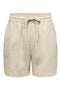 Front image of the Jdy say hw linen string shorts in oat, by brand Jacqueline de yong