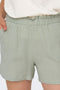 Detail image of the Theis life mw shorts in sage, by brand Jacqueline de yong