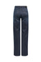 Back image of the Juicy hw wide leg jeans in dark denim, by brand Only