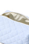 Detail image of the Kamilla quilted cosmetic bag in blue, by brand Only