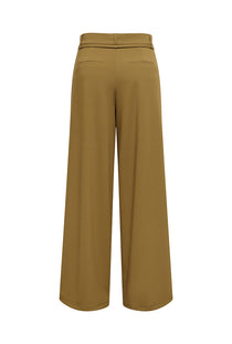 Back image of the Lavina hw belt wide pant in brown, by brand Only