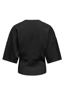 Back image of the Lumi ss top in black, by brand Only