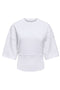Front image of Lumi ss top in white, by brand Only