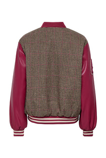 Back image of the Moreno bomber jacket in burgundy, by brand Only