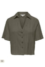 Image of MUNICH SS CRINKLE SHIRT in olive, by brand ONLY