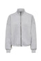 Front image of the Nadja ls zip sweat in grey, by brand Only