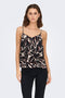 Front image of a model wearing Nova life viscose paris singlet in black/white, by brand Only