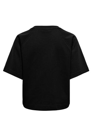 Back image of the Ofelia ss raglan sweatshirt in black, by brand Only