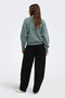 Back image of a model wearing the Ofelia sweatpants in black, by brand Only