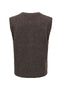 Back image of the Olivia sl button vest in brown, by brand Only