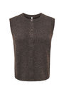 Image of OLIVIA SL BUTTON VEST in brown, by brand ONLY