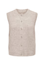Image of OLIVIA SL BUTTON VEST in stone, by brand ONLY