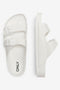 Front and sole image of the Cristy sandal in white, by brand Only