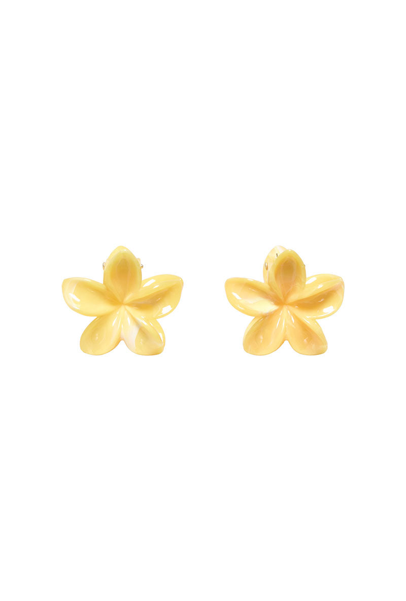 Front image of Orchid 2 pk mini hair clip in yellow, by brand Only
