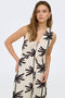 Front image of a model wearing the Palima sl long belt dress in beige, by brand Only