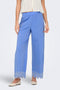 Front image of a model wearing Only paula tulum emb trousers in blue, by brand Only
