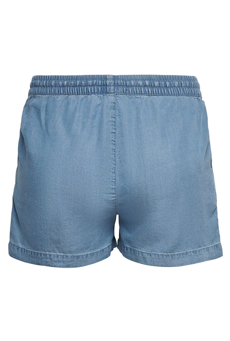 Back image of Pema life lycell denim shorts in denim, by brand Only