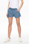 Front image of a model wearing Pema life lycell denim shorts in denim, by brand Only