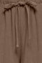 Front detail image of the Siesta mw linen shorts in brown, by brand Only