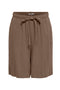 Front image of Siesta mw linen shorts in brown, by brand Only