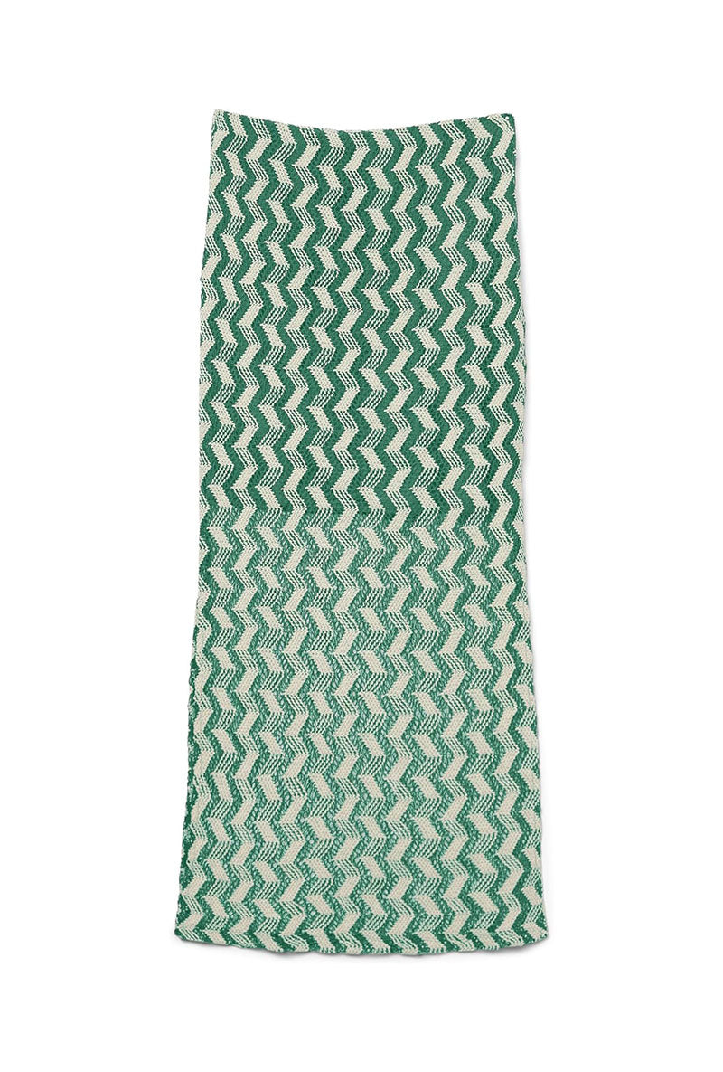 Front image of Tikka nw ankle skirt in green, by brand Vero moda