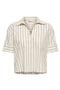 Front image of the Tizana stripe s/s shirt in stripe, by brand Only