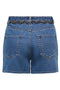 Back image of the Vega mw west belt denim shorts in denim, by brand Only