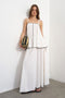 Front image of a model wearing the Caro cami top in off white, by brand Top shop