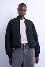 Image of VERA BOMBER in black, by brand TOP SHOP