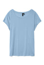 Image of AVA PLAIN SS TOP in blue, by brand VERO MODA